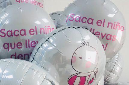 globos personalizados saca el niño