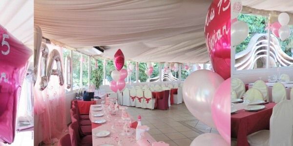 Decoracion con globos para 15 años