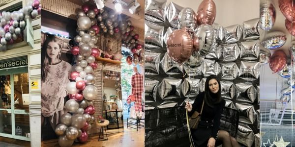 Decoración con Globos Women Secret 25 años