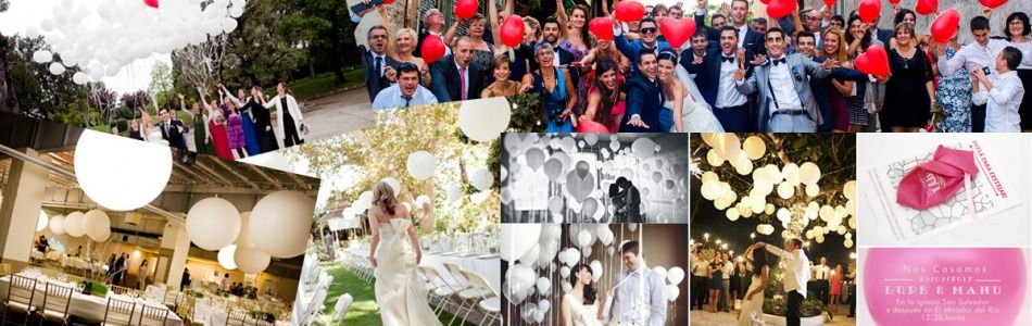 Decoración de bodas con Globos