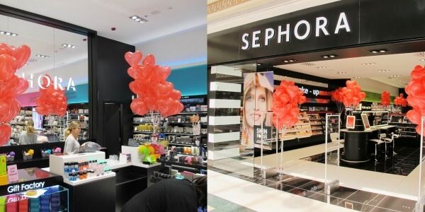 Decoración con globos personalizados Sephora